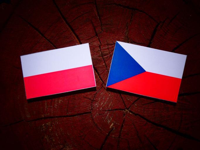 Międzypaństwowy mecz Polska-Czechy, flagi